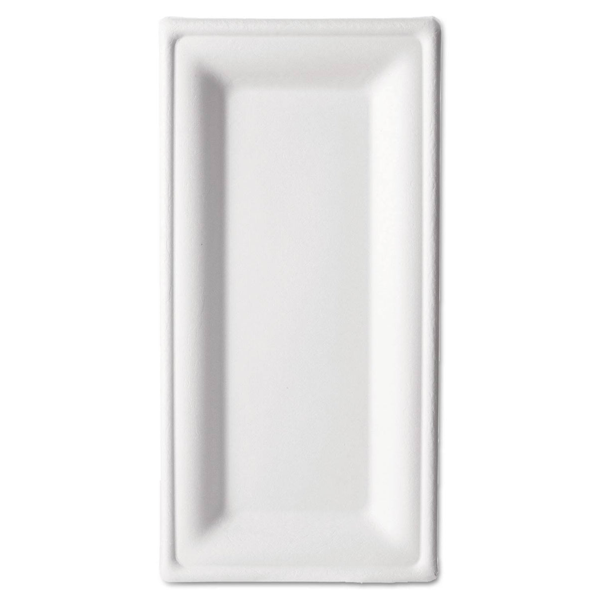 Compostable Rectangular Sugarcane Plates 10x5 in, 50/pk, 10 PK/CT L183013