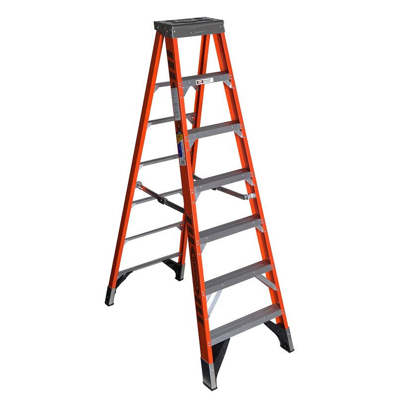 7 ft Fiberglass 375 lb Capacity Stepladder S135610