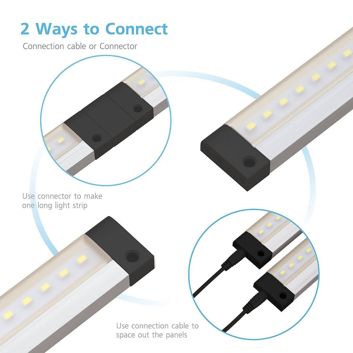 6 Panels 7 inch LED Dimmable Under Cabinet Lighting Kit C271