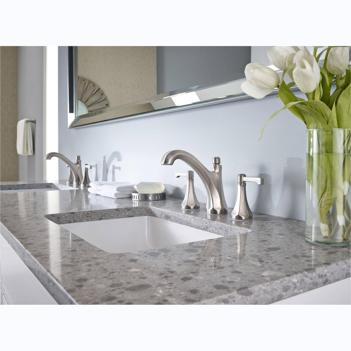 Tuscan Bronze Widespread Bathroom Faucet U45581