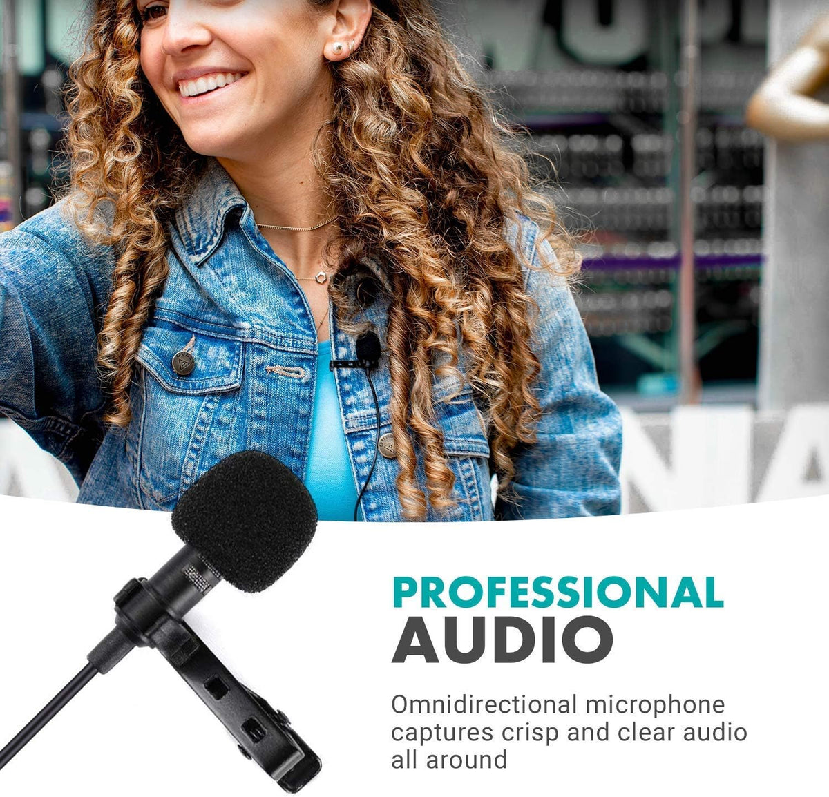 48-Channel UHF Wireless Lavalier Microphone System with 1 Receiver, 2 Transmitters, and 2 Lapel Microphones B7754