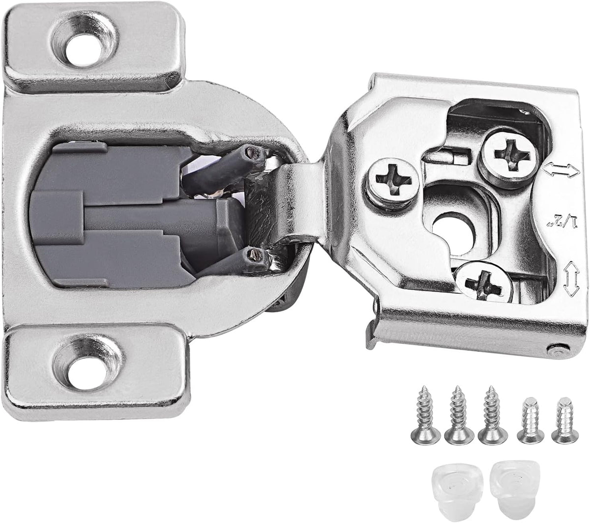3/4 Inch Soft Close Cabinet Hinges, 6Pcs Overlay 3 Way Adjustability Hidden Hinges, 105 Degree G263796