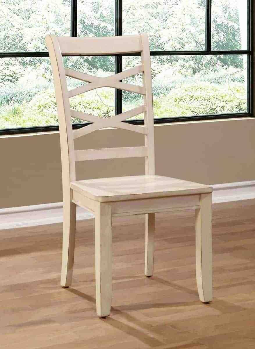 White Wood Dining Chair (Set of 2) B8950