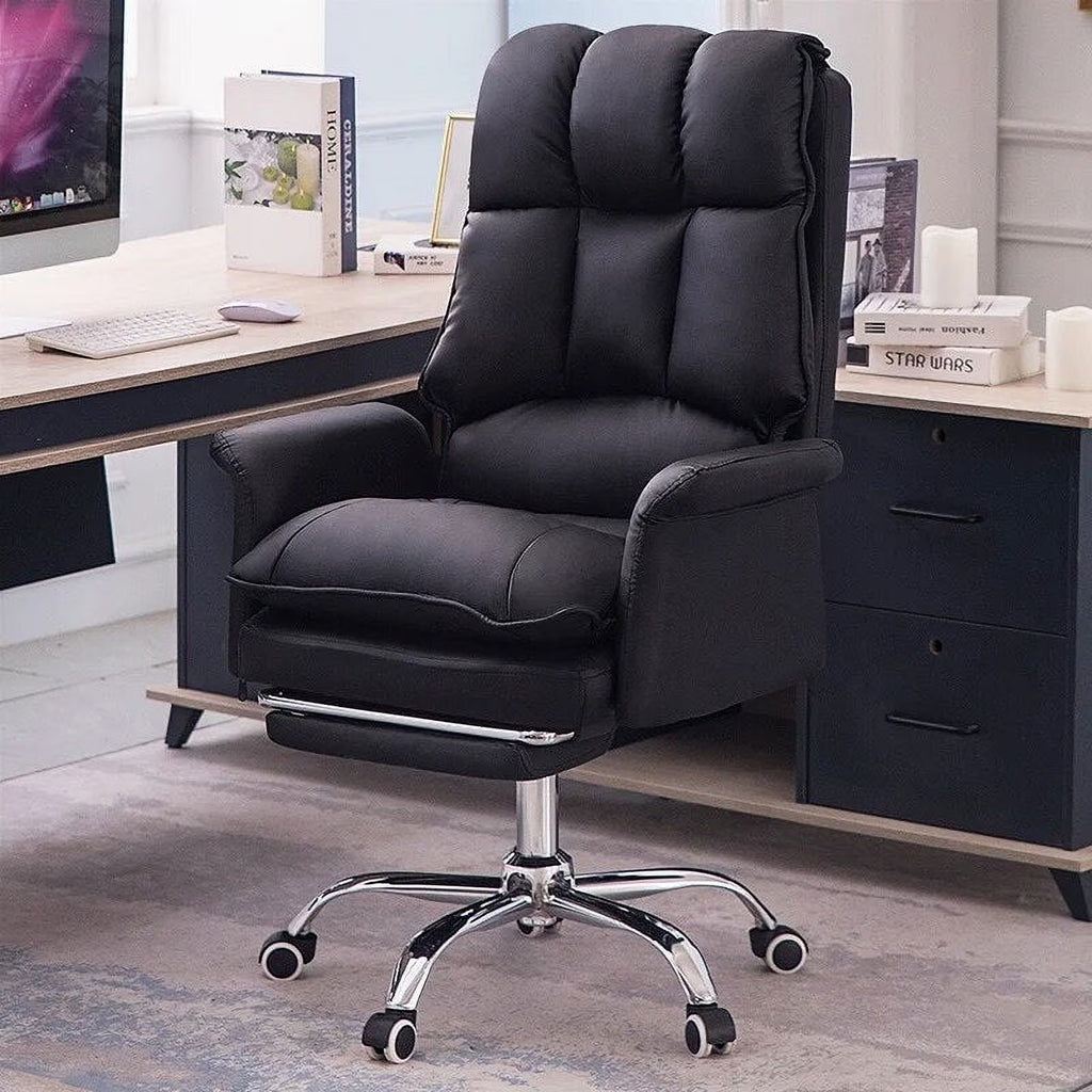 White Leather Gaming Chair P3416