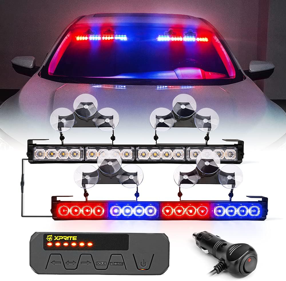 White Amber Dual LED Light Bar with Control Box for Trucks A86259
