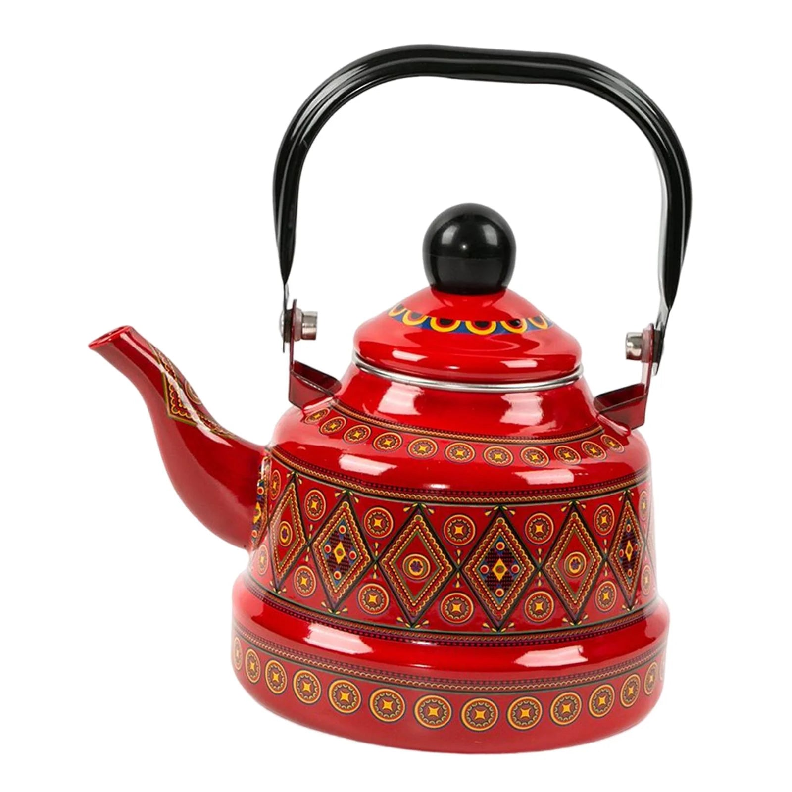 Red Enameled Tea Kettle L6954