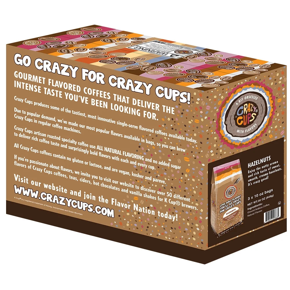 Hazelnut Ground Coffee, Medium Roast, 10 Ounce bag W1431
