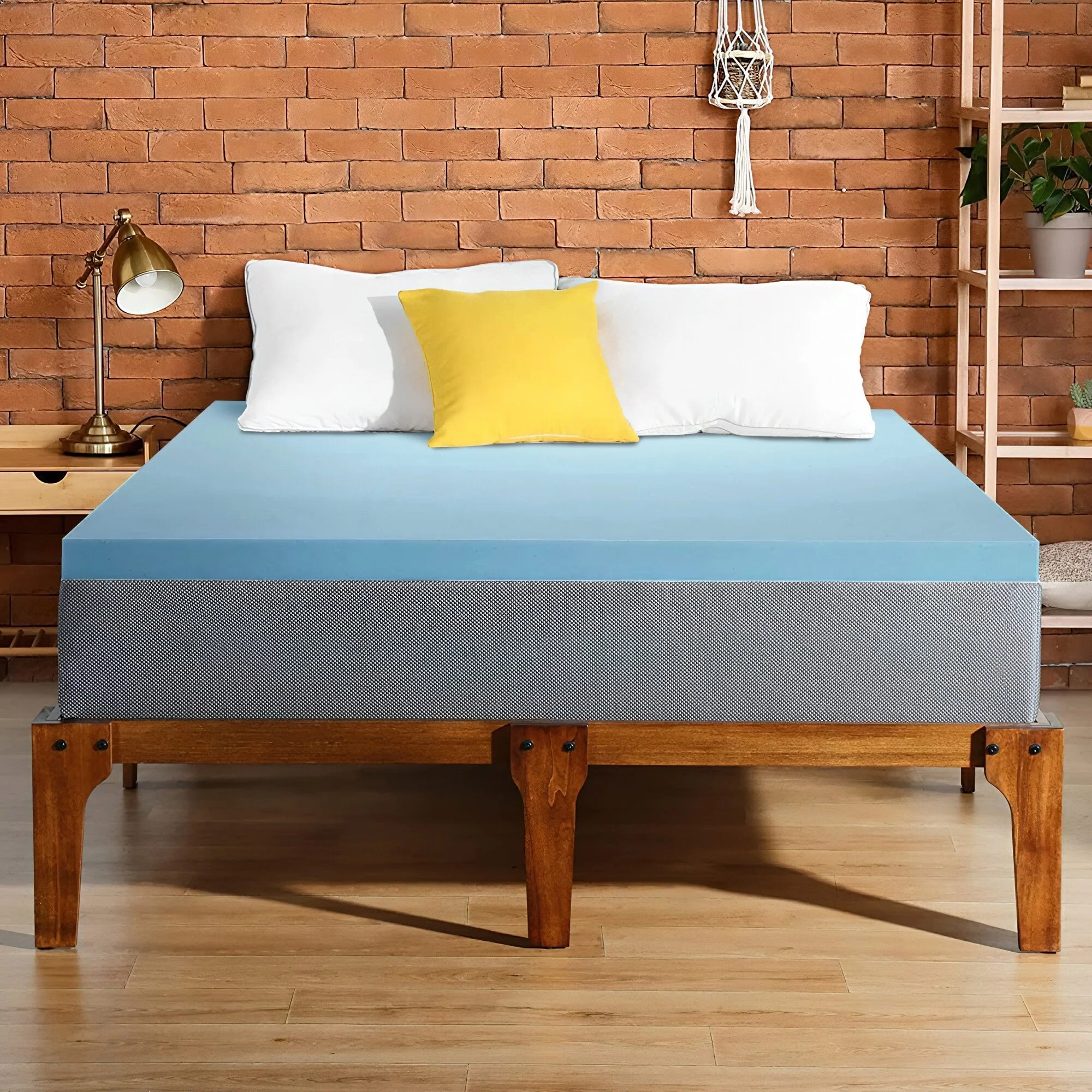 Blue Full Gel Memory Foam Mattress Topper M3915