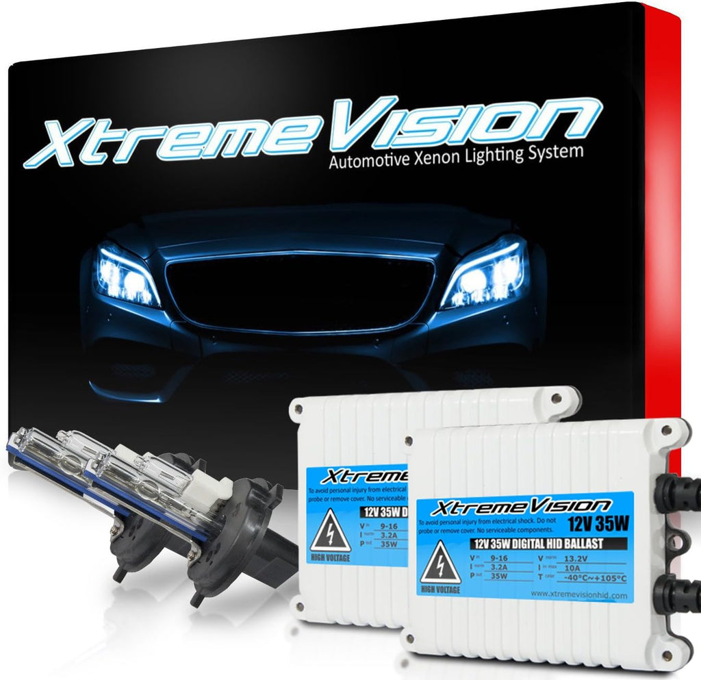 35W AC Xenon HID Bundle with Slim AC Ballast (1 Pair) and H4 / 9003 30000K Deep Blue Xenon Bulbs (1 Pair) D9398