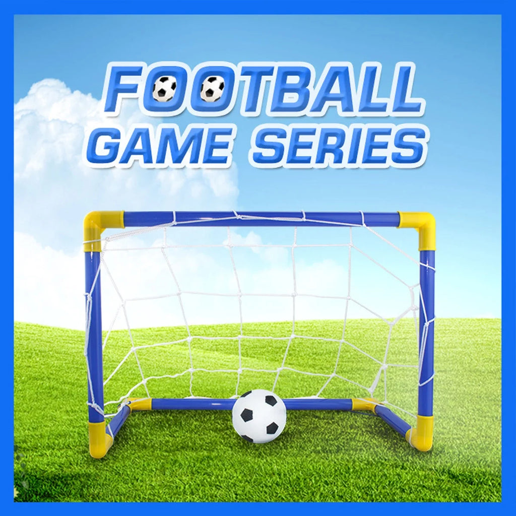 Folding Mini Soccer Ball Goal Post Net Set T7915