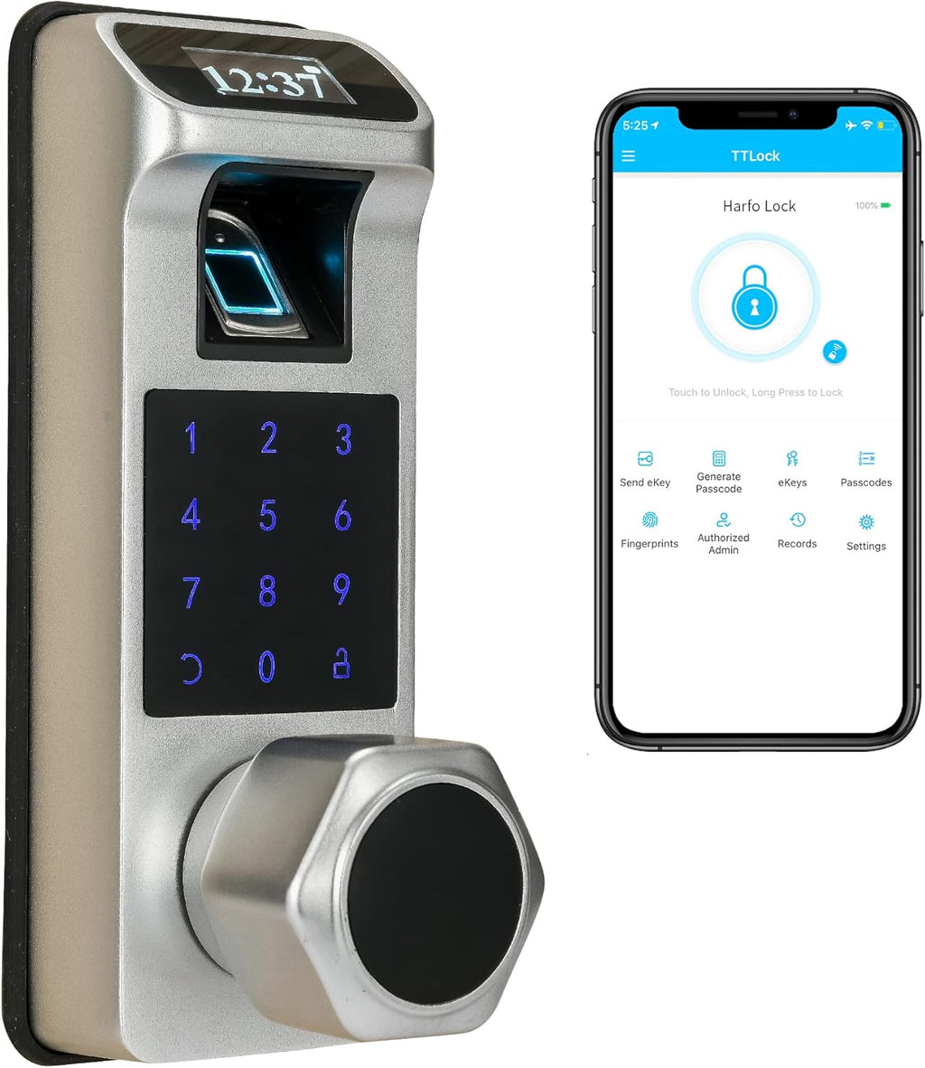 Aged Bronze Touchscreen Keyless Door Lock H56456