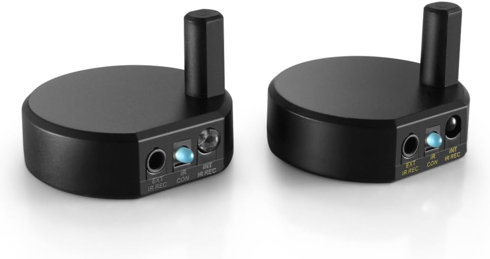 Wireless IR Extender Repeater with 2 Head Eye IR Blaster Emitter Booster Cable, Pack of 2 I1917
