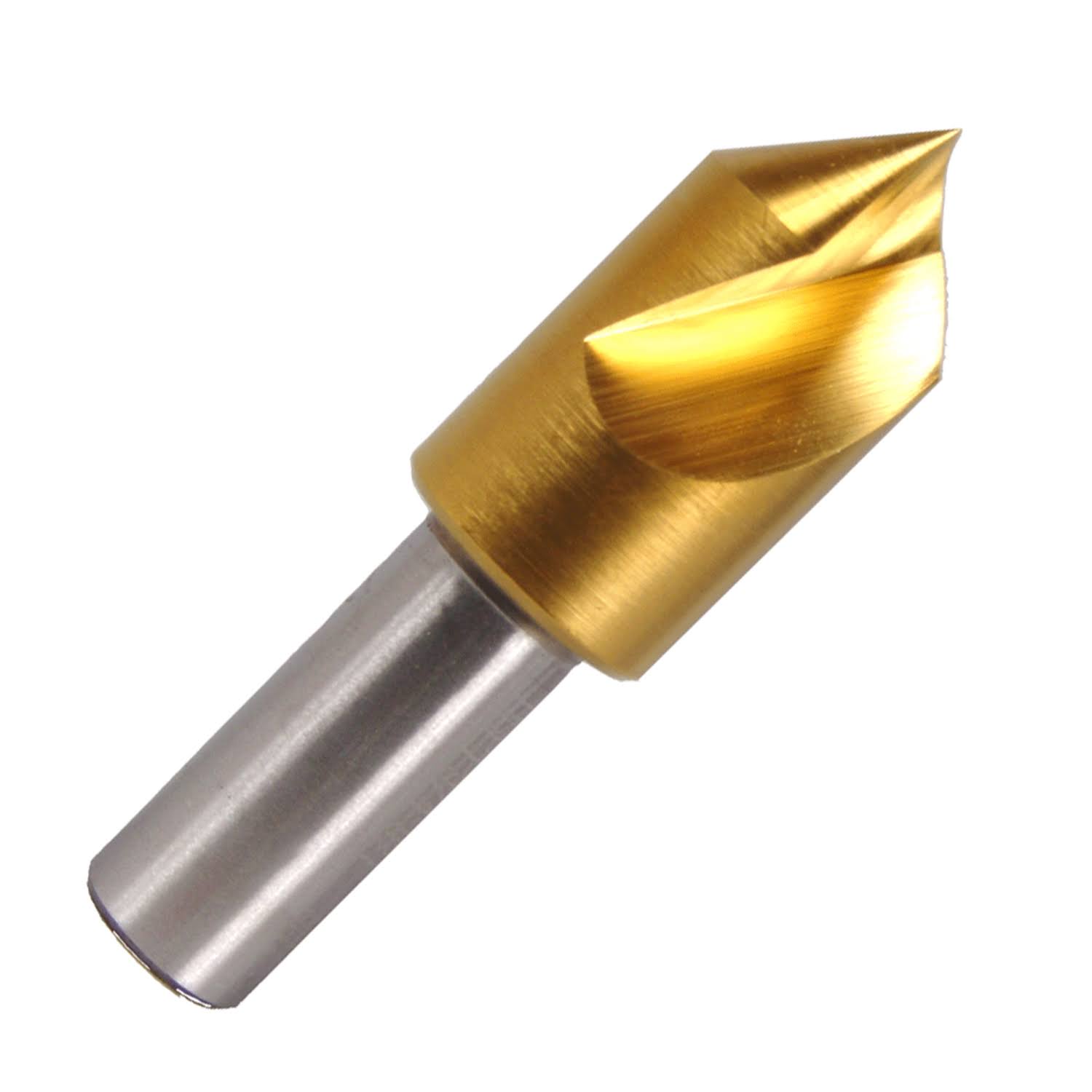 1-1/2x22 Diameter x 90° Single End 1 Flute Tin Coated M42 Cobalt Countersink J15108