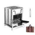 Folding Wood Burning Stove Blowpipe Kit with Carry Bag O816
