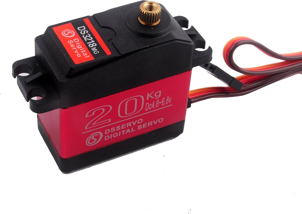 4 Sets DS3218 20KG Full Metal Gear 25T Servo Arm Digital Servo Waterproof for RC Cars, Control Angle 180 Pack of 2 U729