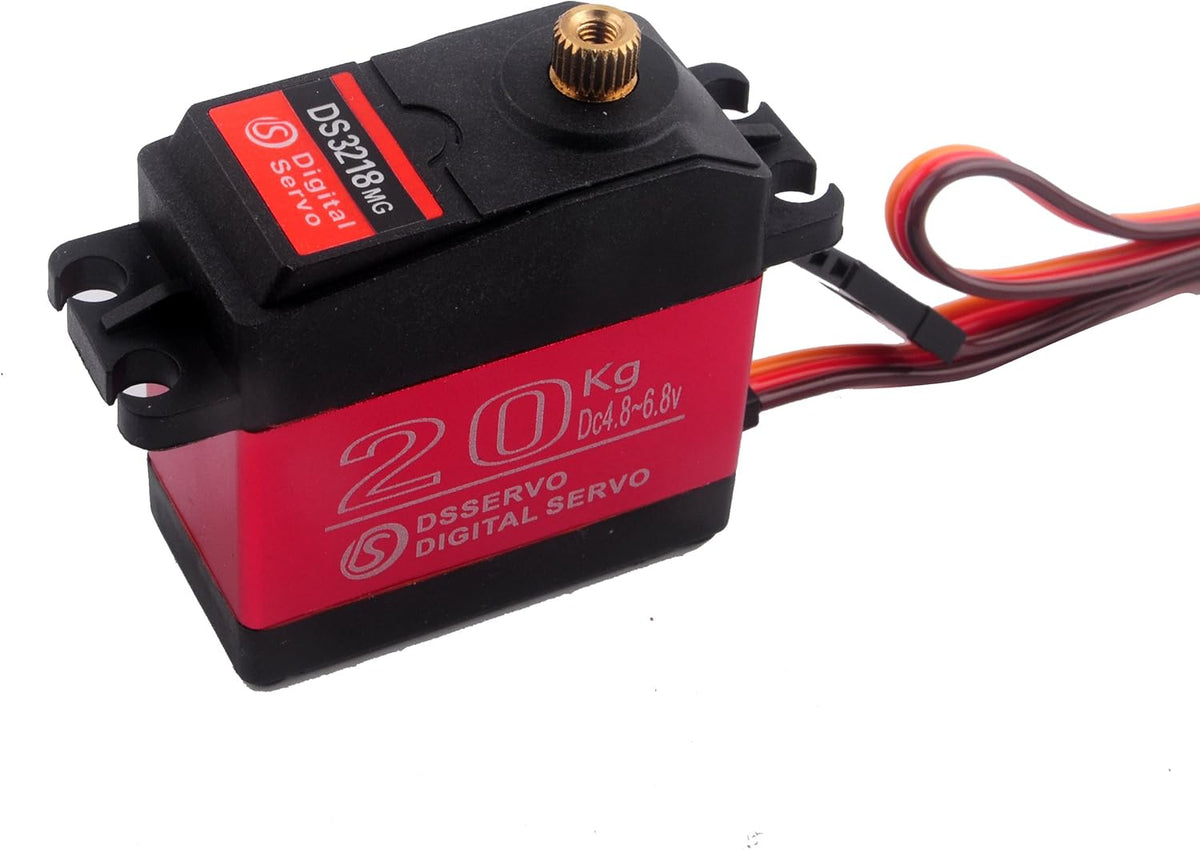 4 Sets DS3218 20KG Full Metal Gear 25T Servo Arm Digital Servo Waterproof for RC Cars, Control Angle 180 Pack of 2 U729