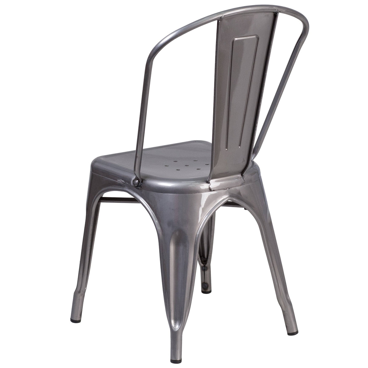 Grey Metal Stackable Indoor Chair F671