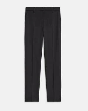 Black Full Length Wool Pant L474