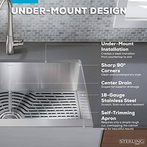 33 inch Undermount Stainless Steel Kitchen Sink U168