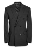Tailored Fit Solid Black Wool Suit O564