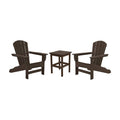 3 Piece Recycled Adirondack Chat Set, Brown C90066