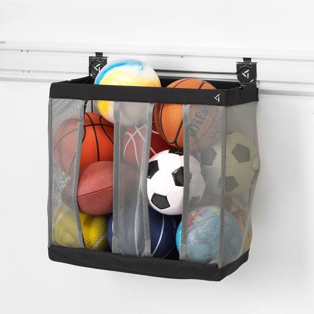 Ball Caddy Garage Storage Bin Tote Mesh Basket B411