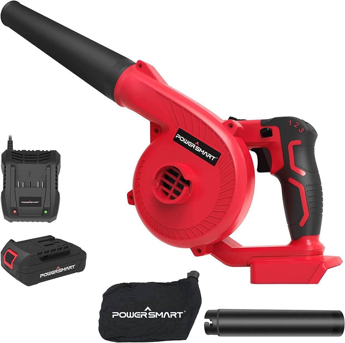 20V Cordless Leaf Blower & Vacuum with 2.0Ah Batteries and Charger O407930