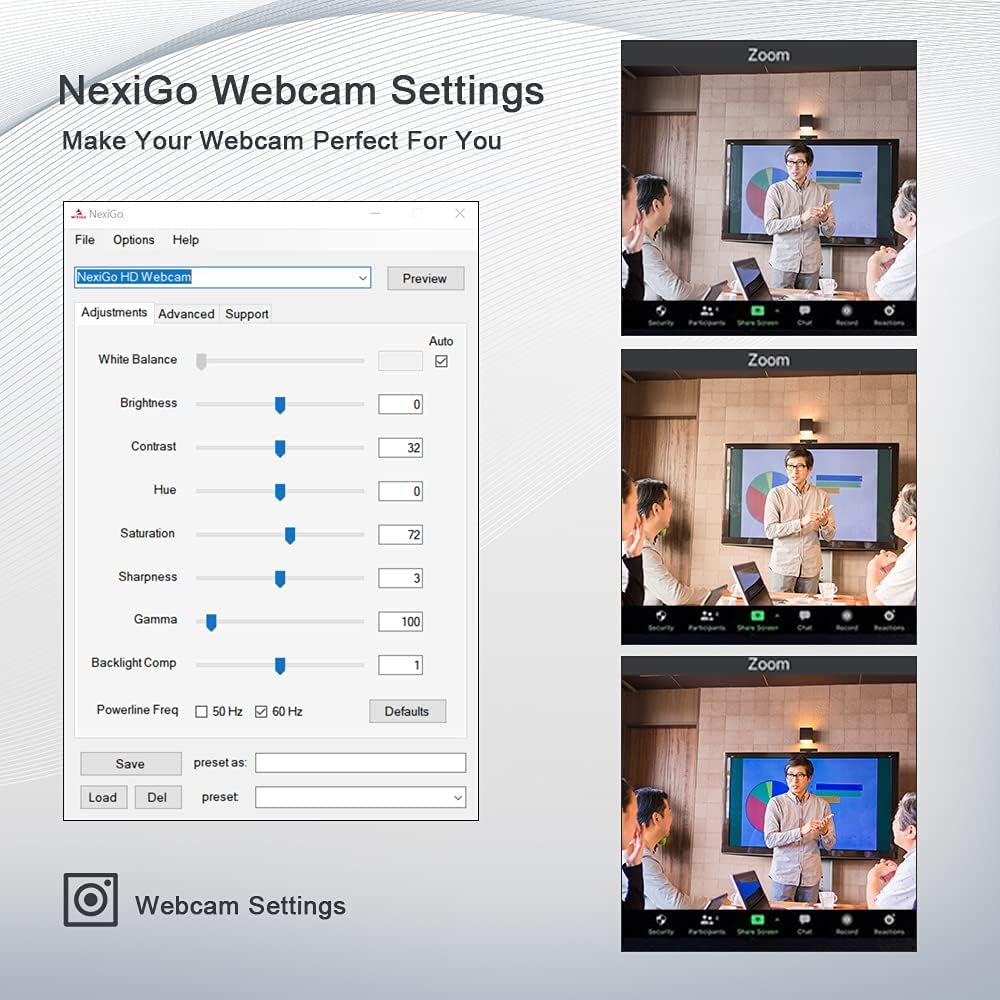1080P Webcam with Microphone and Privacy Cover C562