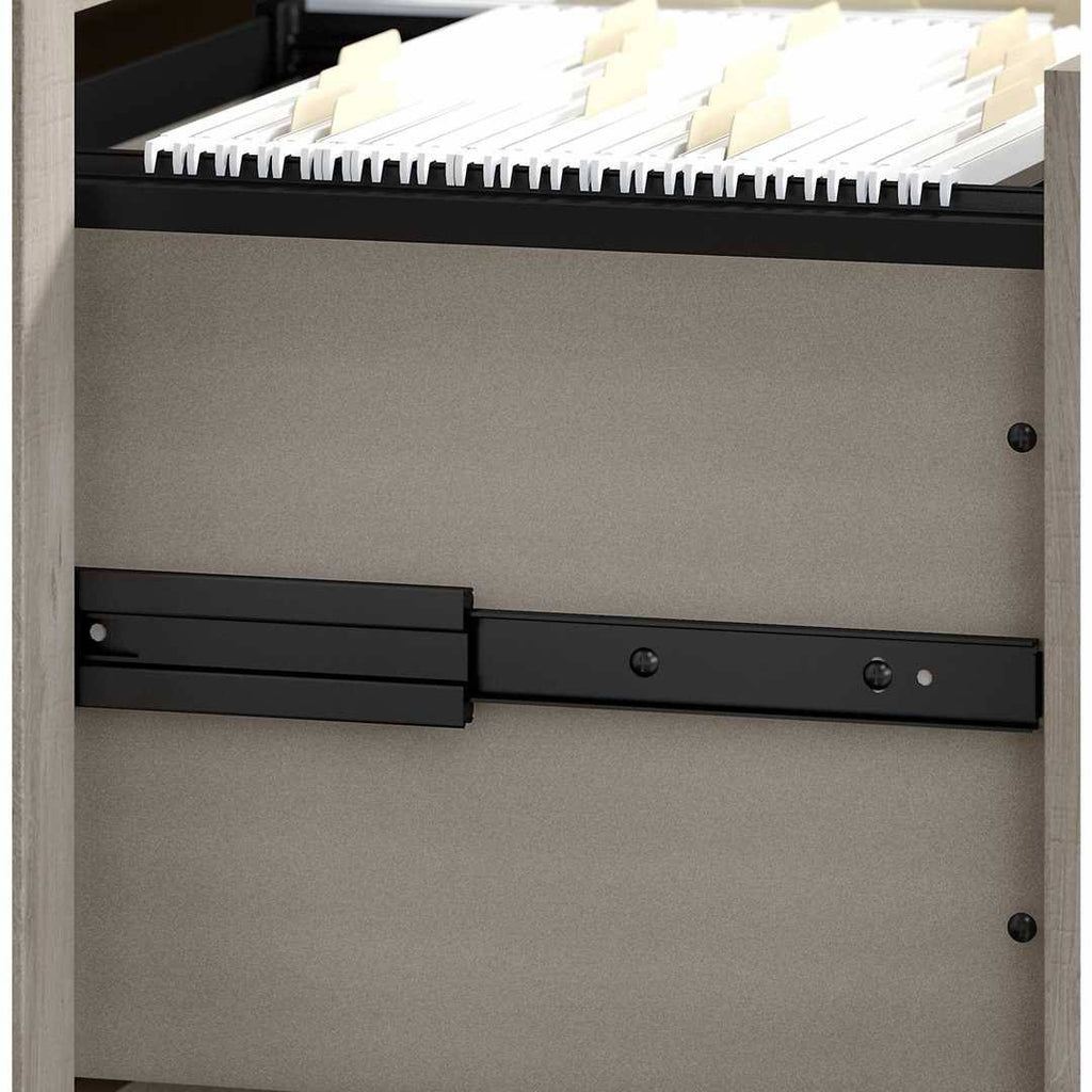48w Writing Desk with 2 Drawer Mobile File Cabinet in Bing Cherry D911234