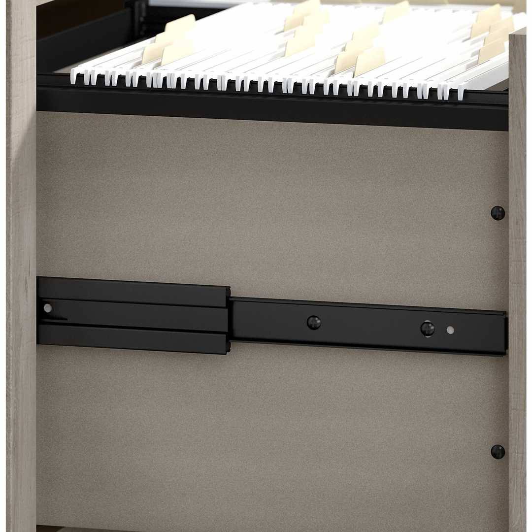 48w Writing Desk with 2 Drawer Mobile File Cabinet in Bing Cherry D911234