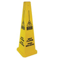 CAUTION Wet Floor Sign, Four Sided, Spanish/English, 36x22, Pkg QTY 5 Y82608
