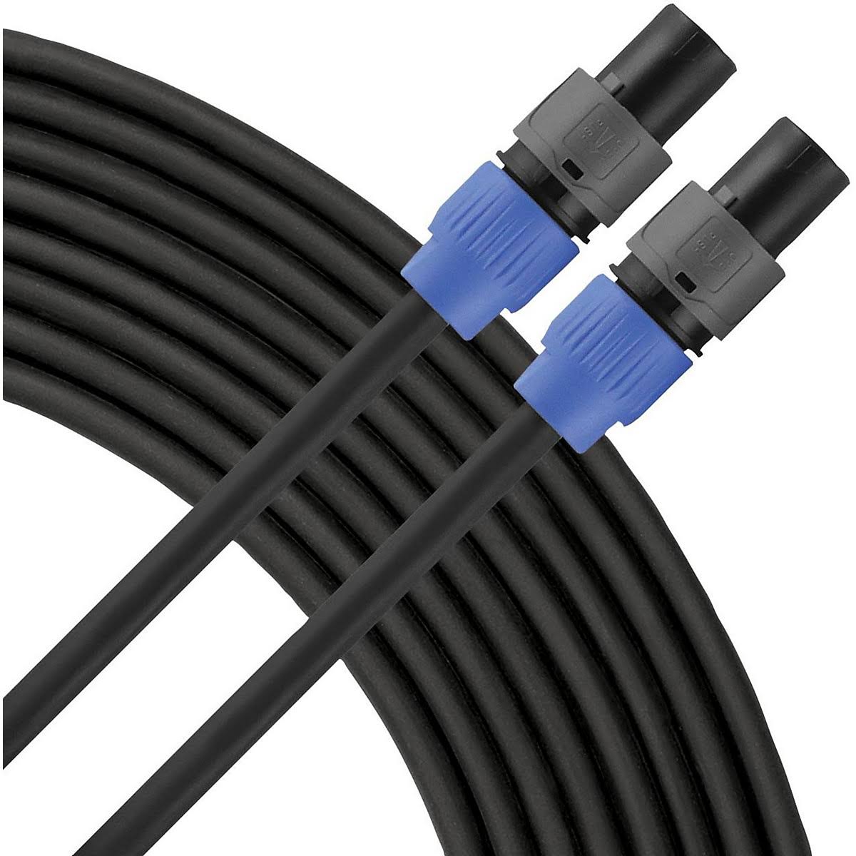 12g Speaker Cable Speakon to 50 ft Black X963280