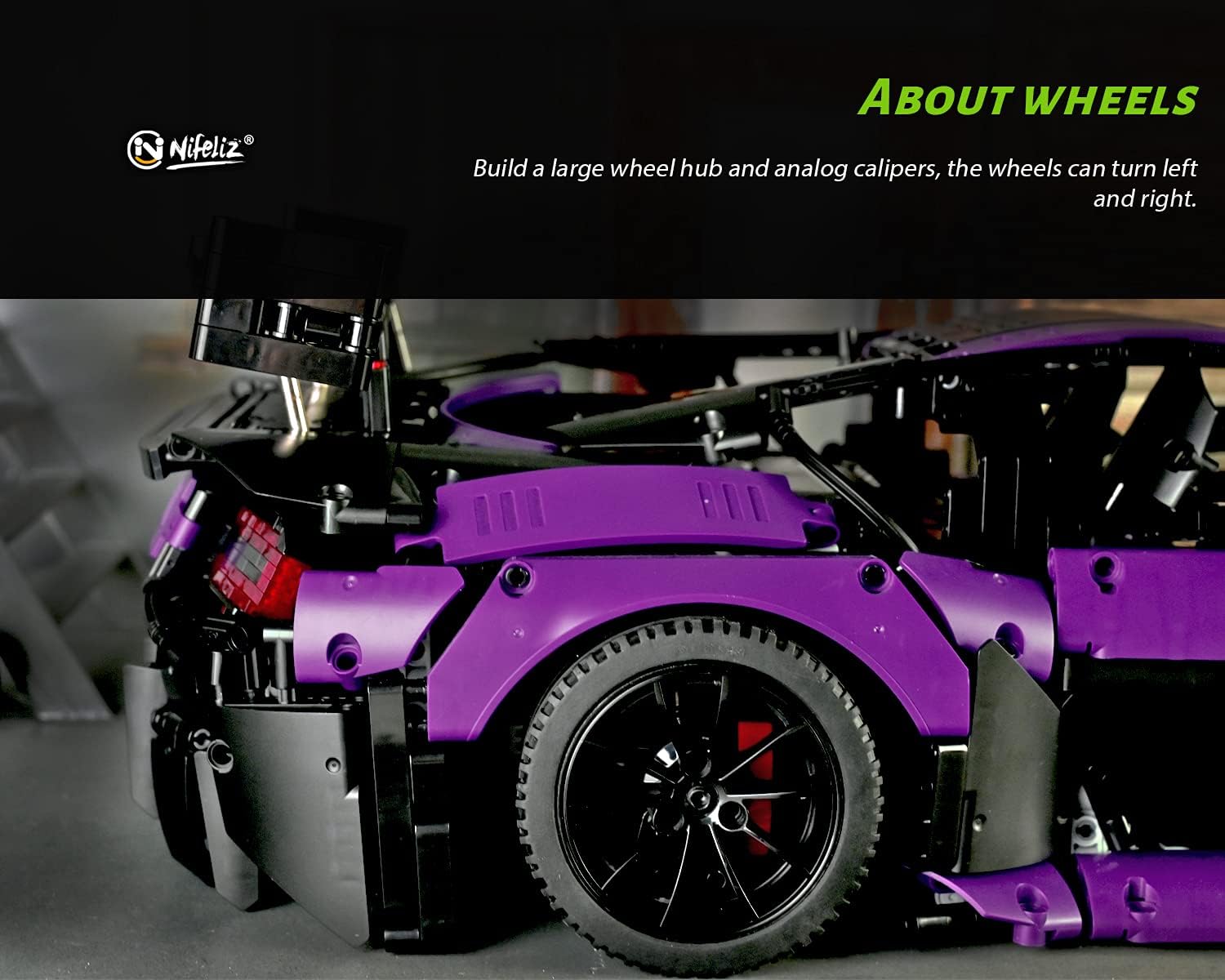 1:8 Scale Sports Car Building Blocks Model (3850 Pcs) R4123