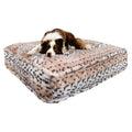 Extra Plush Faux Fur Rectangle Pet Dog Bed, Medium - 32 inch x 26 inch A3493