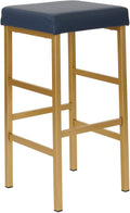 Blue Backless Stool D51064