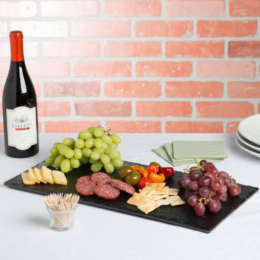 Black Melamine Faux Slate Platter 10 x 20 in. U374512