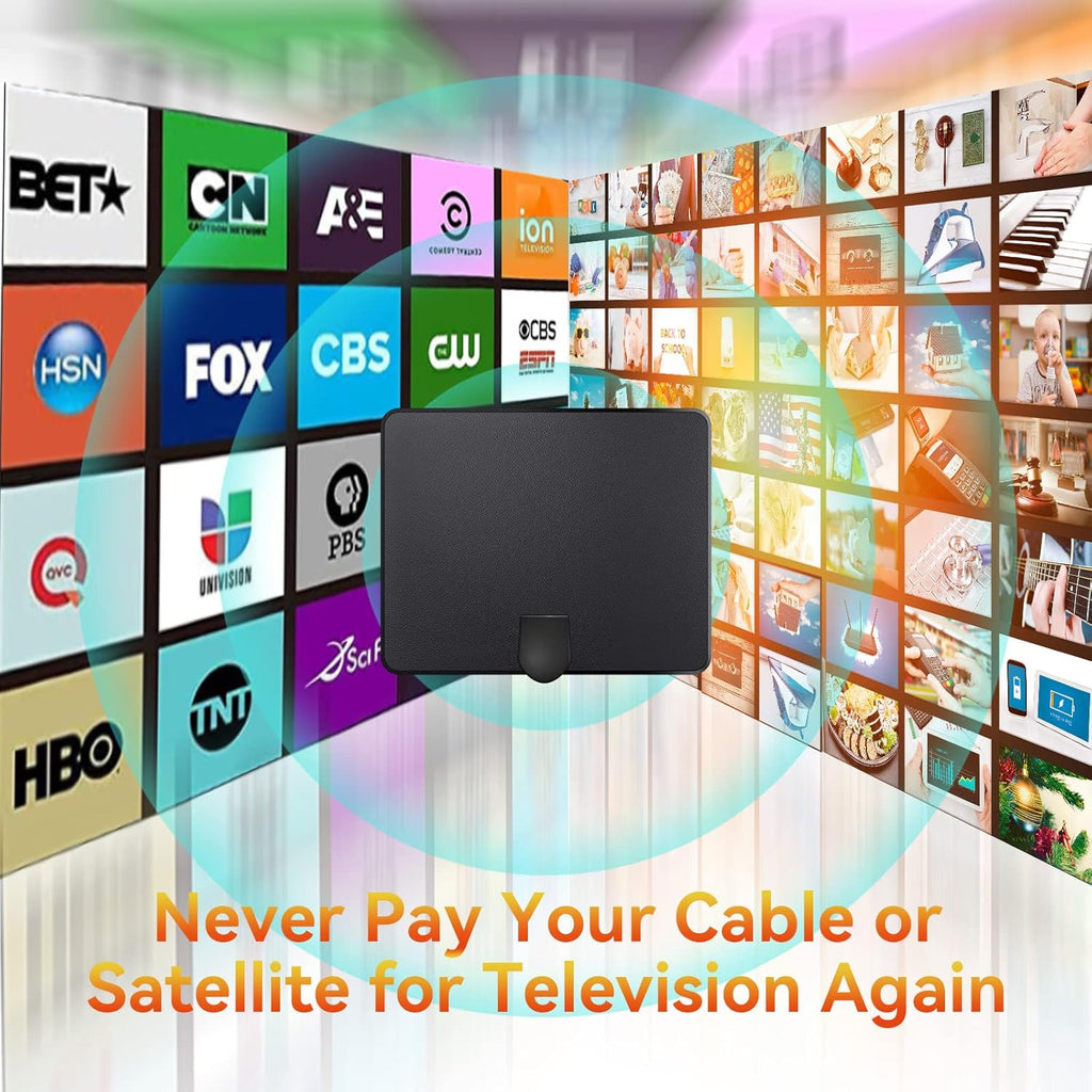 Amplified Digital TV Antenna with Signal Booster, 16ft Coaxial Cable, Pack of 2 A16423