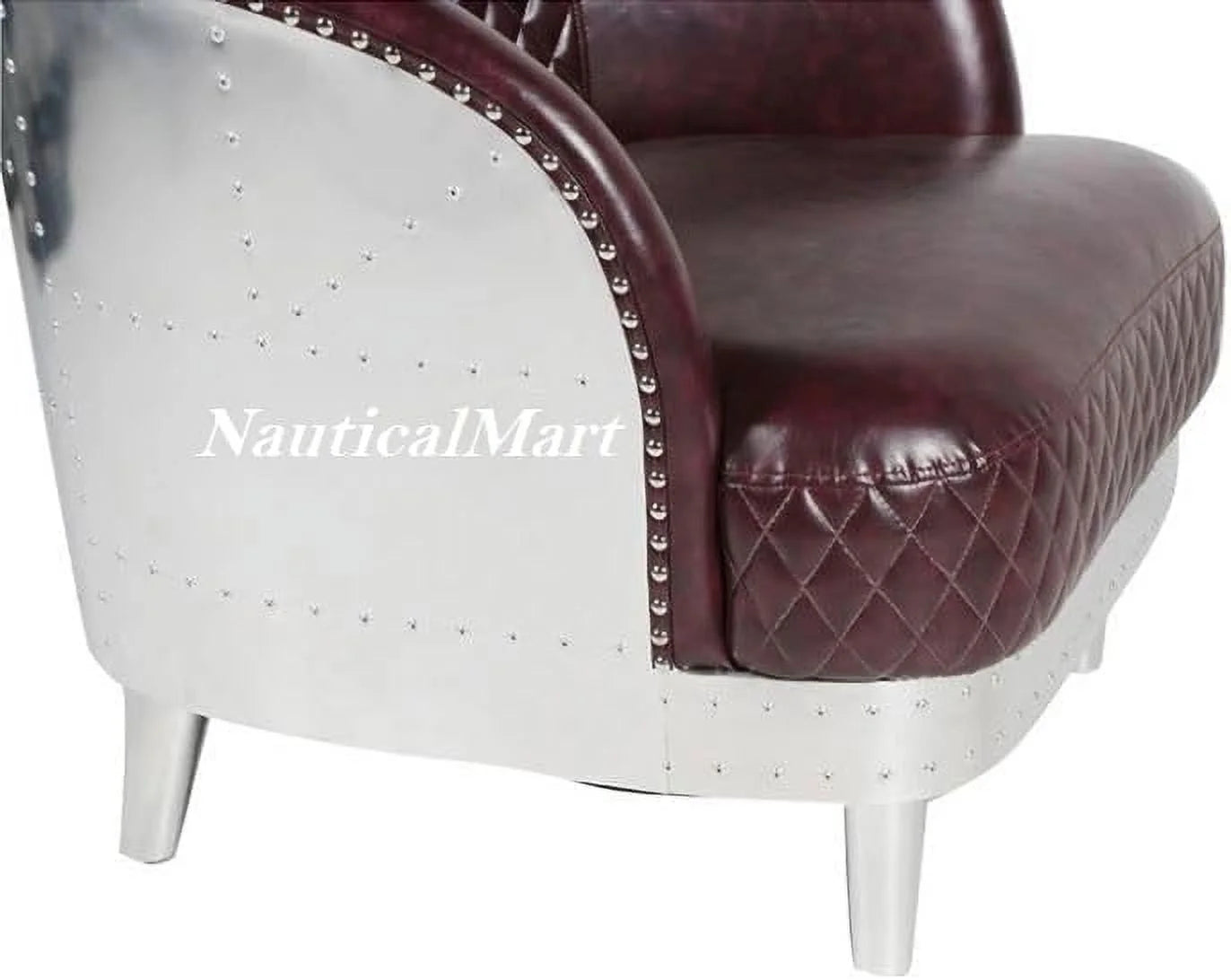 Aluminum Leather Sofa Chair I7861