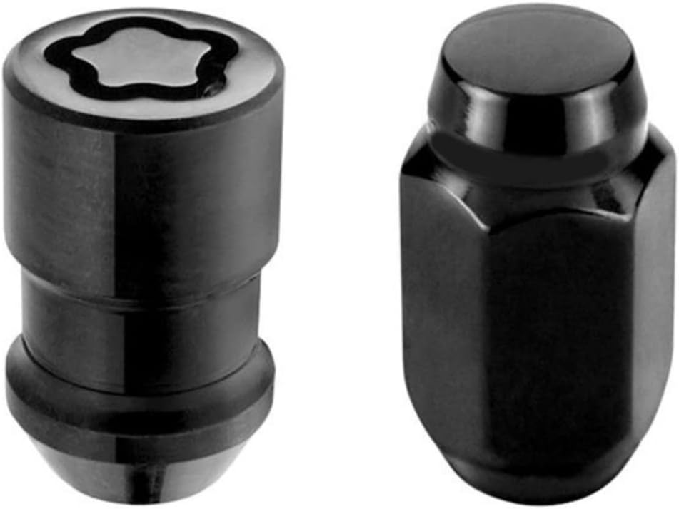M12X1.5 Cone Seat Lug Nut Kit with Locks, Black K9555
