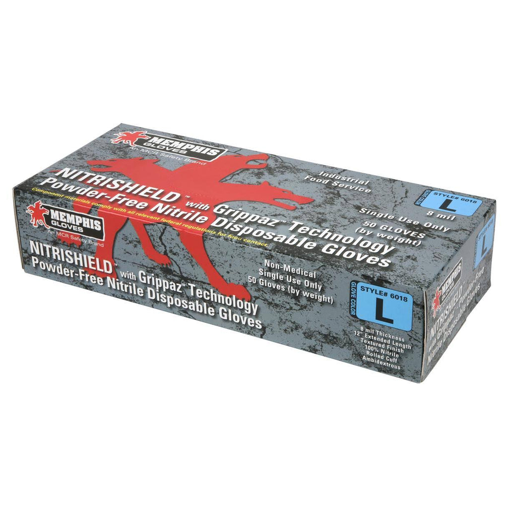 Blue Nitrile 8 mil 12 inch Work Gloves M244