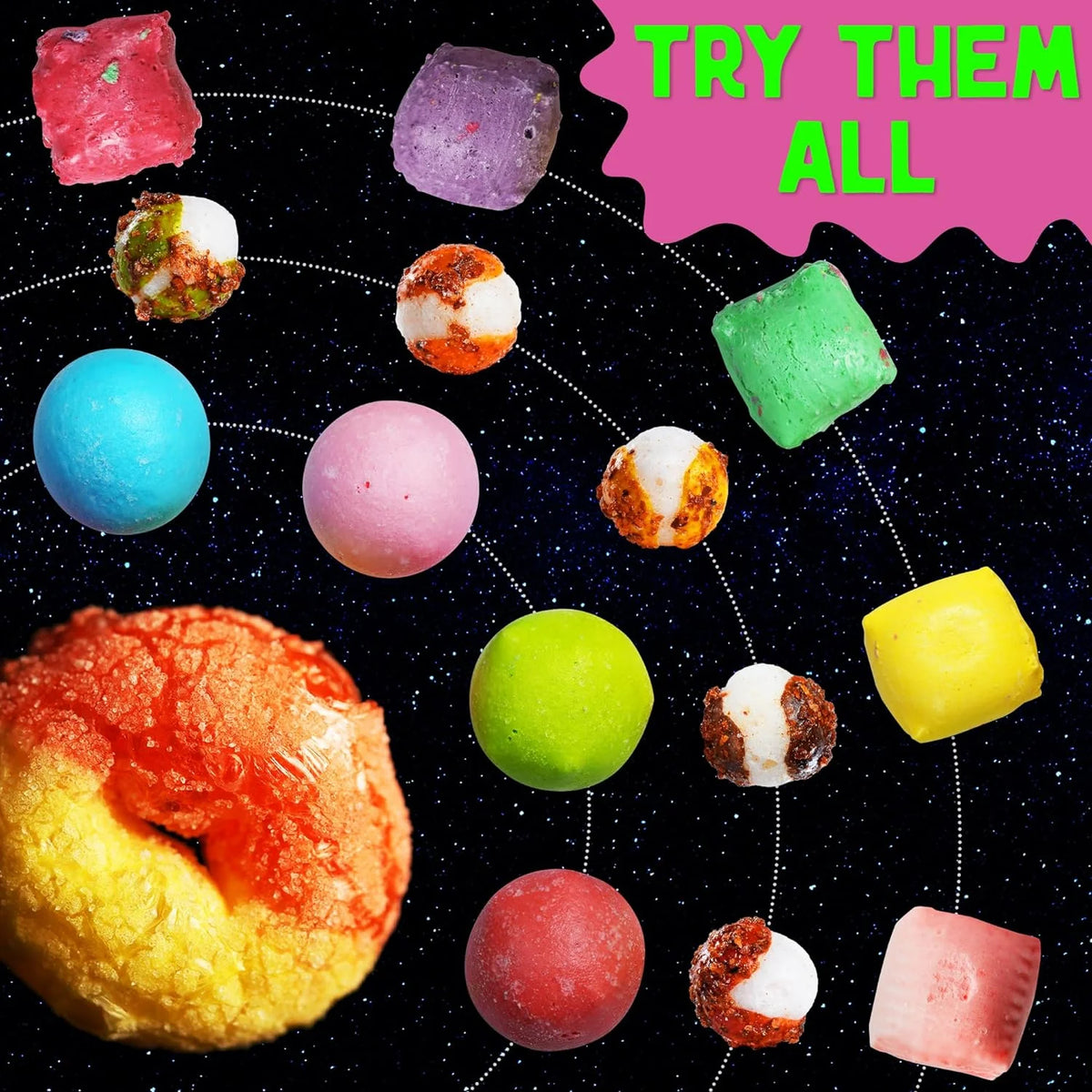 Freeze Dried Candy Variety Pack with 4 Kinds V9488