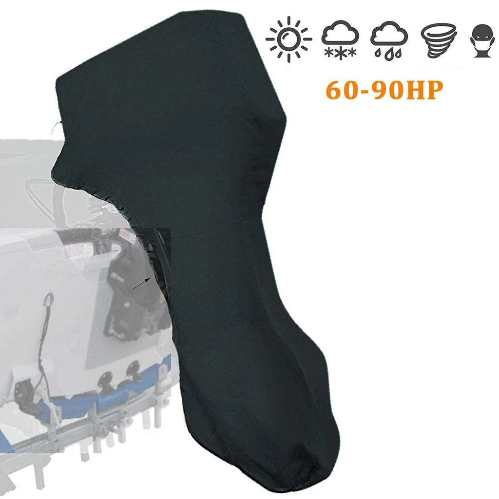 Waterproof 600D Oxford Black Outboard Motor Cover B148