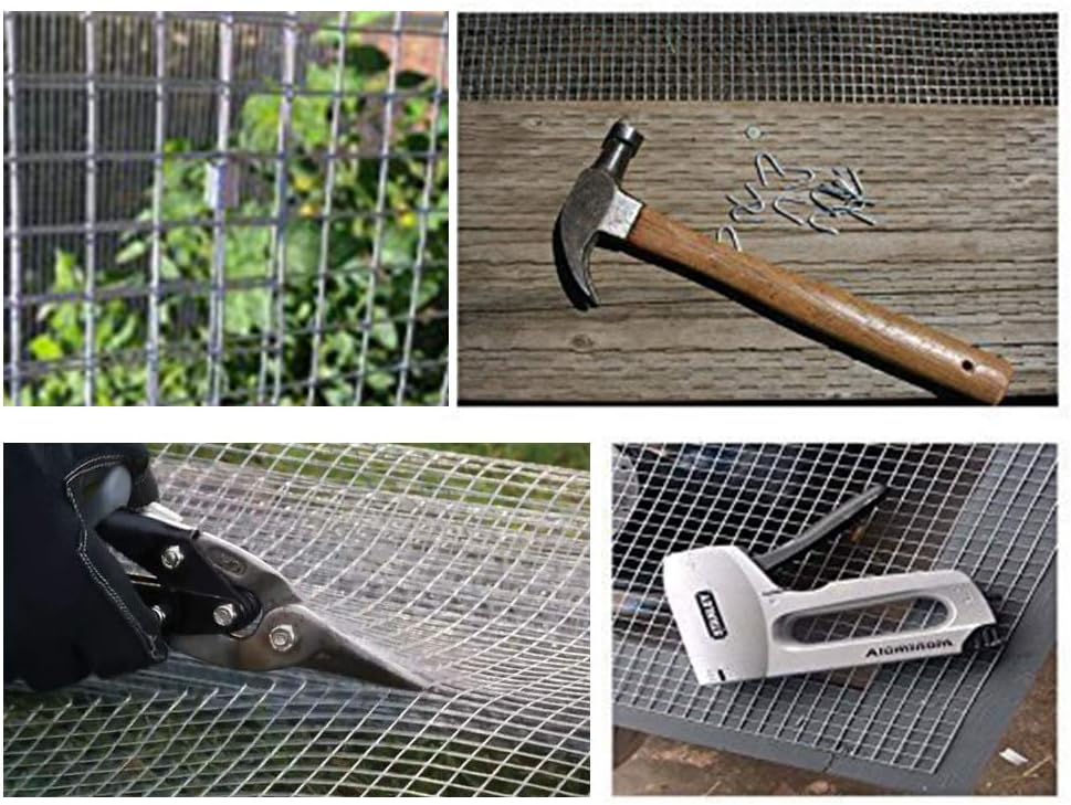 Hardware Cloth 40in X 65ft 1/2in Galvanized Square Mesh Wire Fencing Wire Diameter 0.8mm Pack of 2 G472