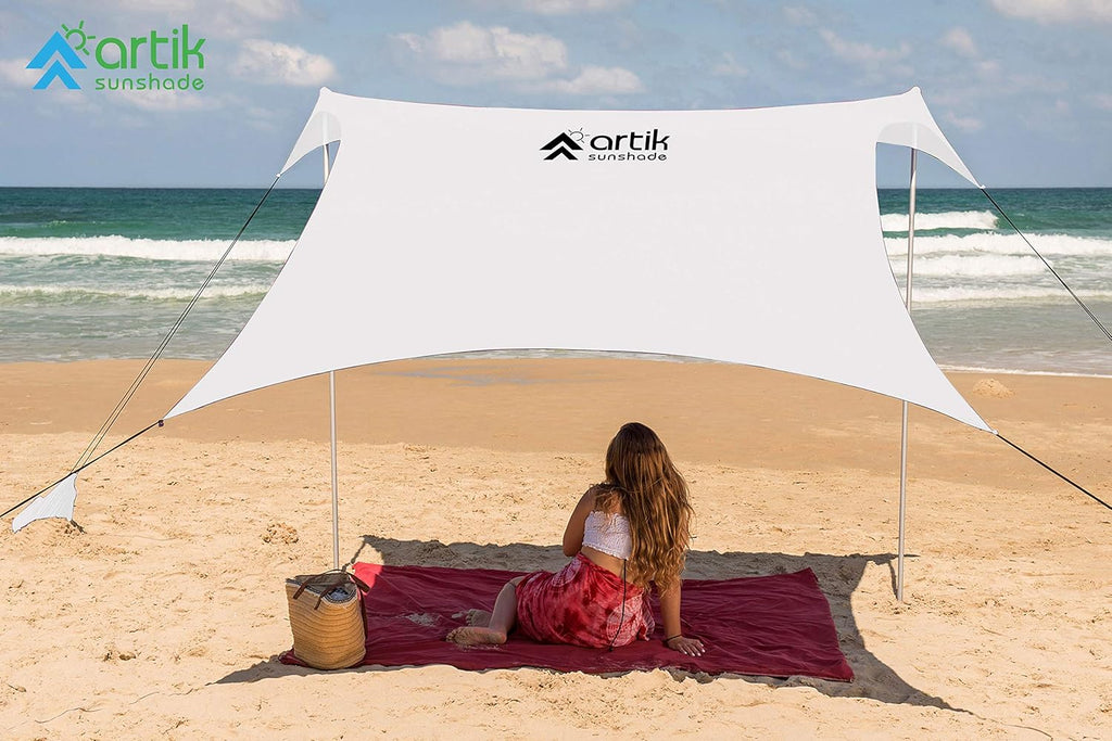 Pop Up Beach Tent Sun Shade with Carrying Bag, UPF50 UV Protection, Large Q9872
