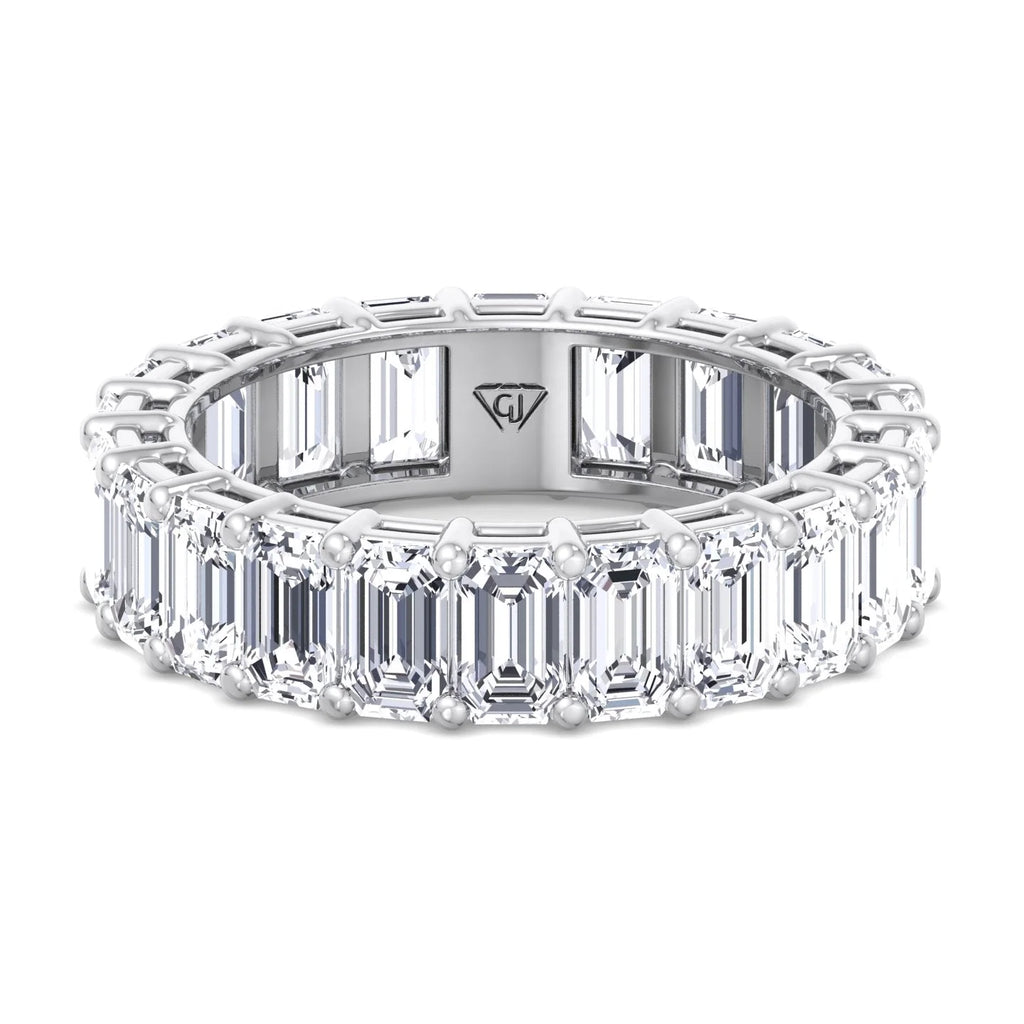 6 Carat Emerald Cut Diamond Eternity Band G290