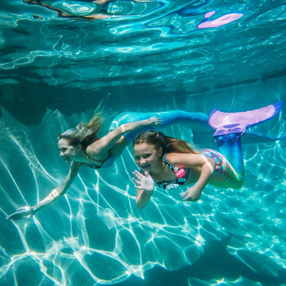 Pink and Purple Child's Swimming Mono Fin J843757