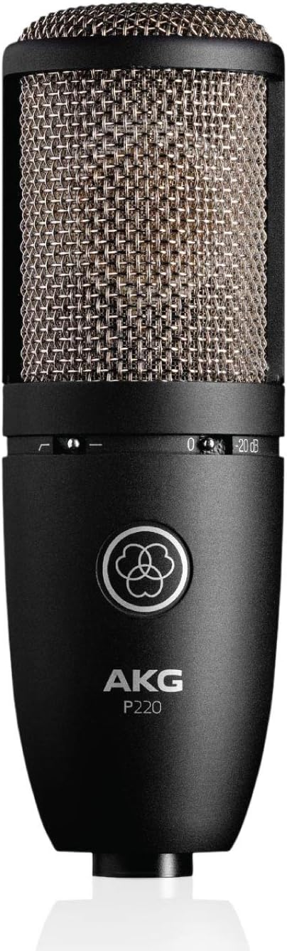 Black Condenser Microphone & USB Audio Interface F1640