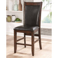 Rustic Contemporary Leatherette Brown Cherry Counter Height Chair G356