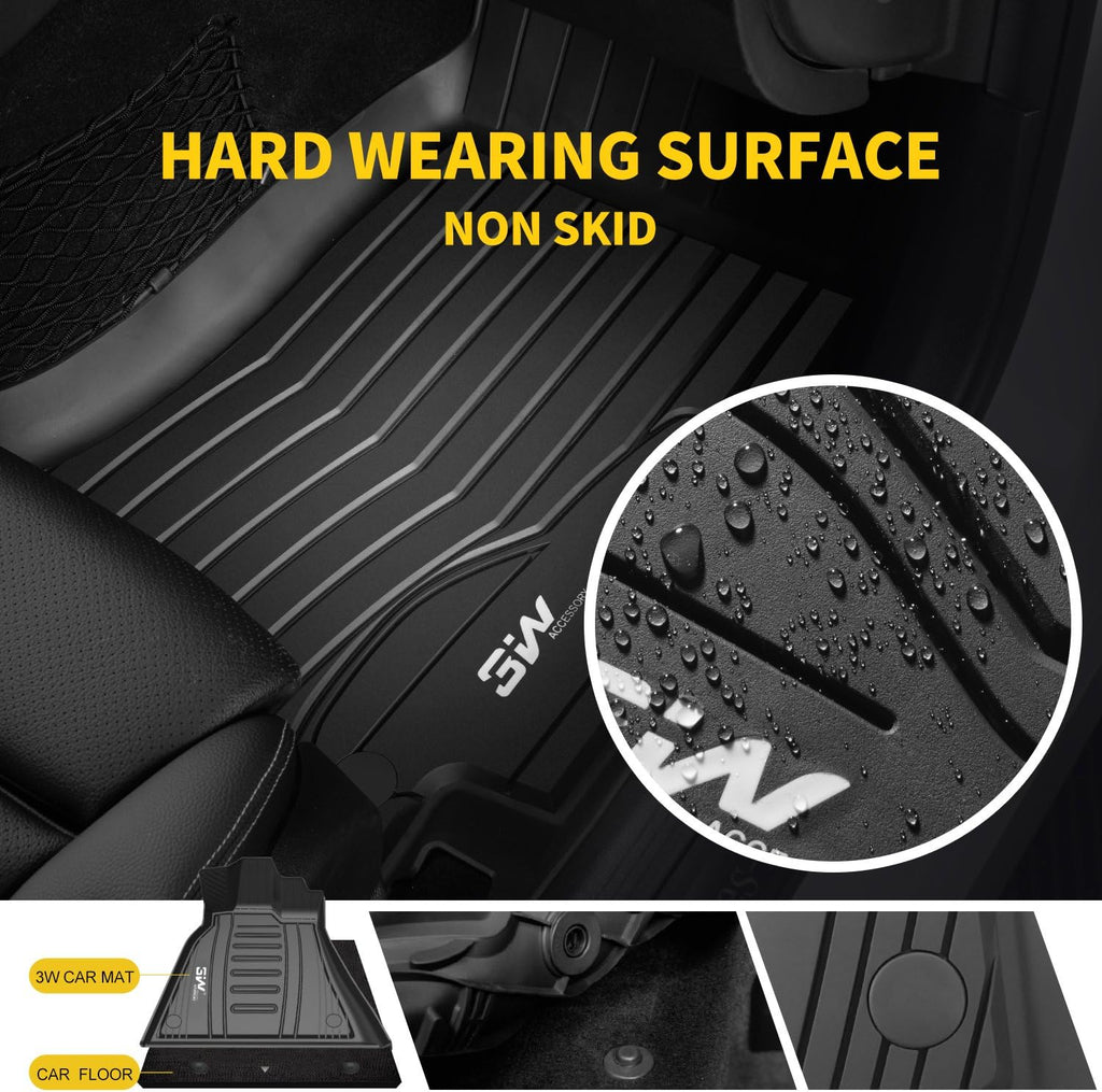 Black All Weather Heavy Duty Trunk Mat for Benz GLC F656