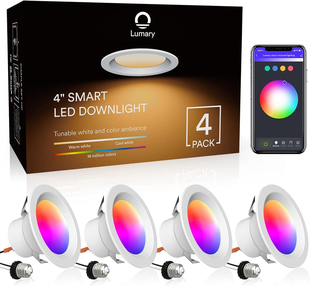 6 Inch 13W Smart Recessed Lights RGBWW Can Lights K230